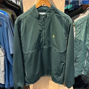 Peter Millar Dark Green Fleece Top
